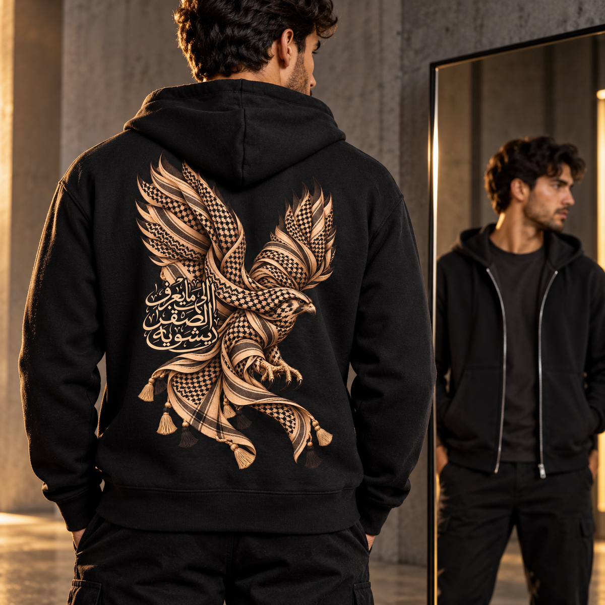 "AL-SAKER" FULLZIP HOODIE SWEATSHIRT
