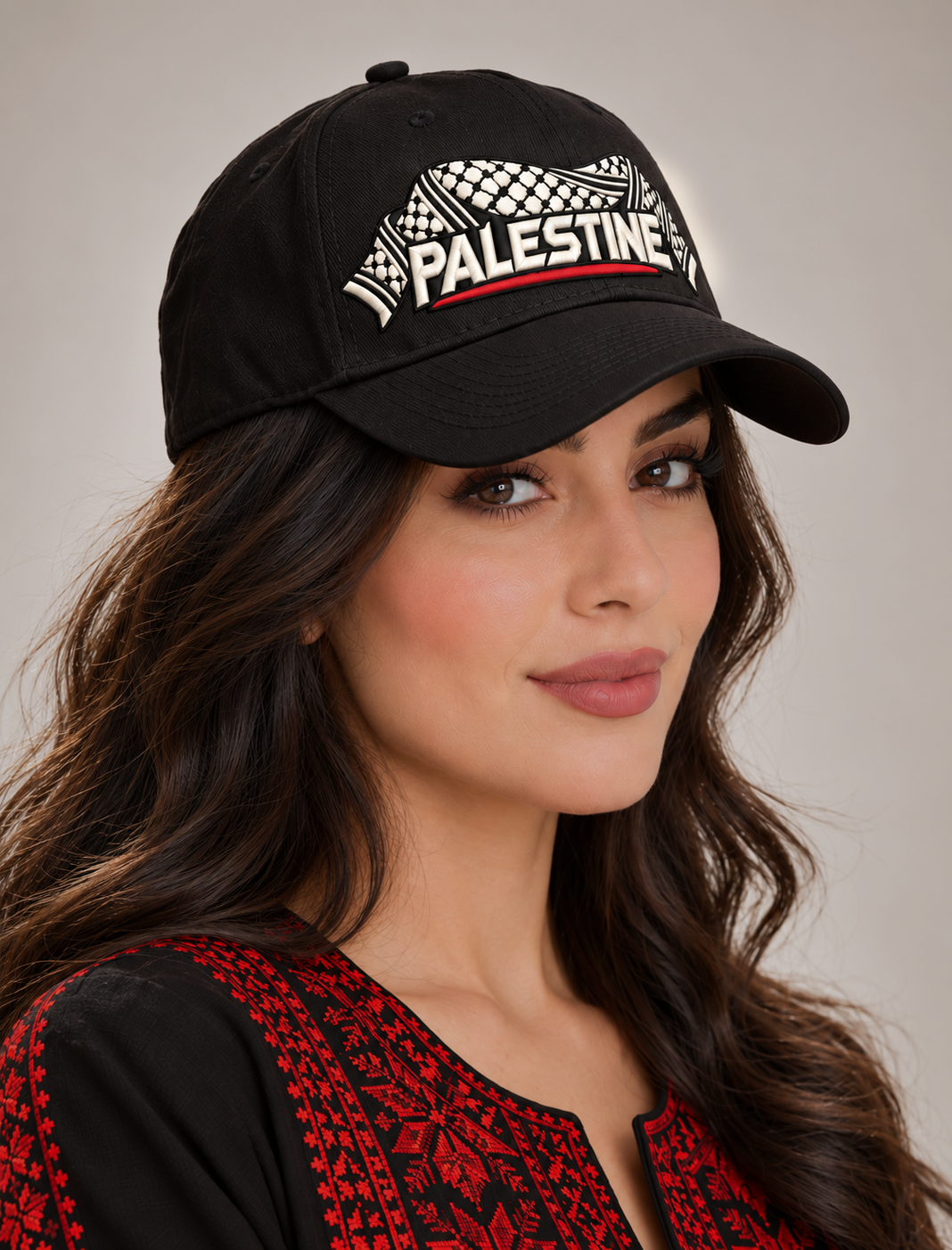 PALESTINE KEFFIYEH EMBROIDERY CAP
